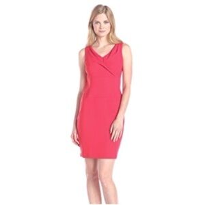 NYDJ Penelope Shaping Crepe Sheath Dress In Peony